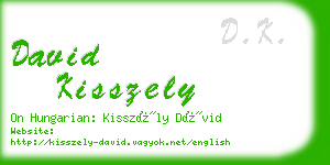 david kisszely business card